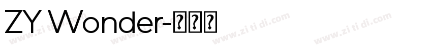 ZY Wonder字体转换